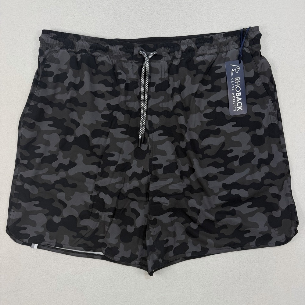 NWT Rhoback Grit The Regiments Barracks Camo Lined Gym Shorts SZ 2XL W38×L7